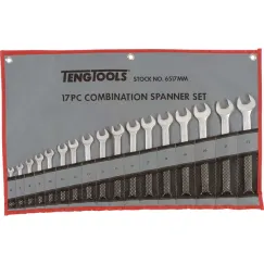 17 Piece Combination Spanner Set (Handy Tool Roll)
